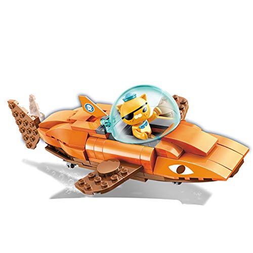 Enlighten for Age 6+ Building Block Octonauts GUP-B Tiger Shark Vehicle & Kwazii 113pcs Building Brick Set-Without Original Box (3701)