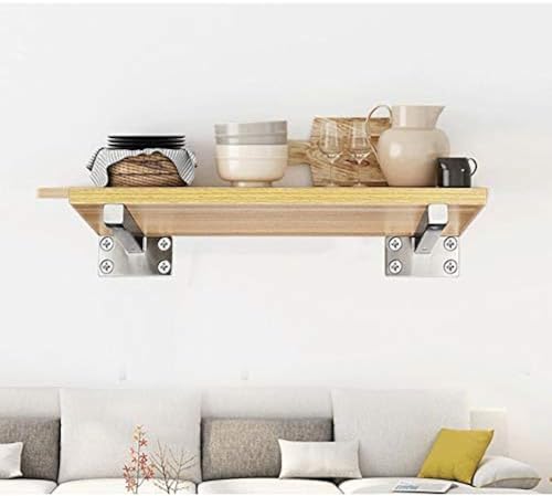 Support d'étagère flottant invisible en acier brossé 400mm pour fixation murale robuste