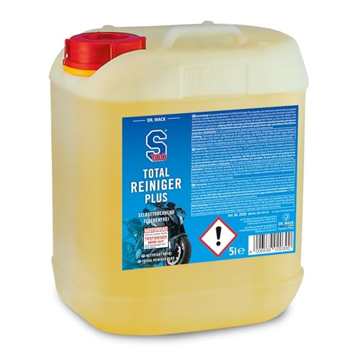 Dr. Wack - S100 Total Reiniger Plus 5 Liter - Effektiver Motorrad-Reiniger mit Gel-Formel - Schonende Reinigung von Verschmutzungen - Hohe Ergiebigkeit & Reinigungskraft - Hochwertige Motorradpflege