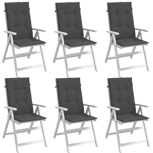 Coussin de chaise dossier haut rembourré anthracite de qualité