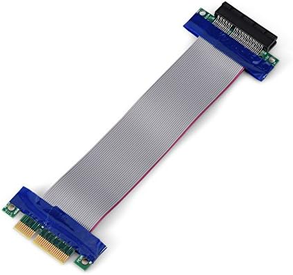Vbestlife Powered Riser Cable, PCI-E Professional 1X 4X 8X 16X Male to Female VGA Graphics Card Flexible Riser Extension Ribbon Cable(PCI-E 4X to 4X)