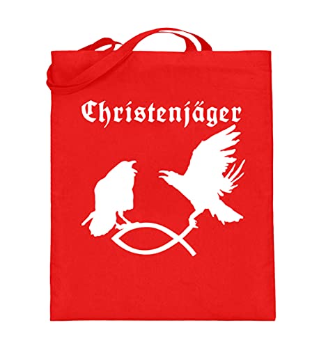 Sac en jute rouge rubis Hugin et Munin pour vos courses et sorties culturelles