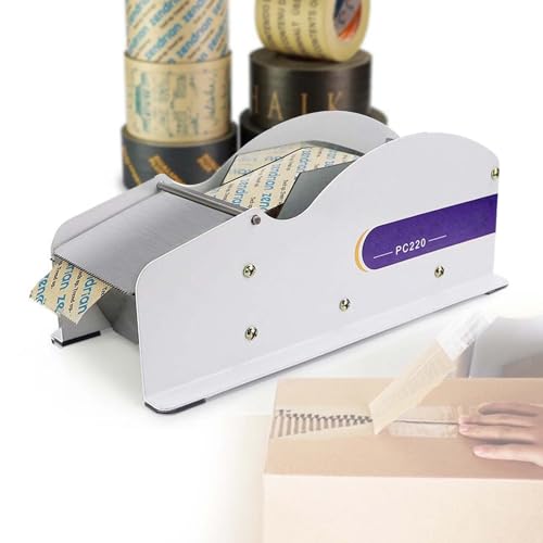 Manual Kraft Gum Tape Dispenser - Water Activated, All-Steel Width Adjustable for 0.98 to 3.54 Inch Tape, Large Water Tank for 3-5 Hours of Uninterrupted Packaging, with Two Tape