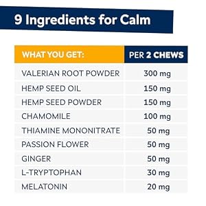 Hemp Calming Chews for Dogs - Dog Calming Treats - Anxiety Relief Treats - Dog Calming Chews - Stress - Sleep Calming Aid - Health & Wellness Supplements for Dog Separation Barking - 120 Treats Hemp Calming Chews for Dogs – Dog Calming Treats – Anxiety Relief Treats – Dog Calming Chews – Stress – Sleep Calming Aid – Health & Wellness Supplements for Dog Separation Barking – 120 Treats
