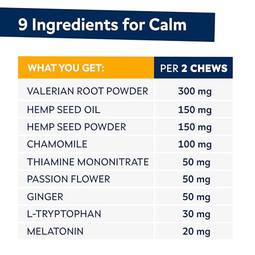Hemp Calming Chews for Dogs – Dog Calming Treats – Anxiety Relief Treats – Dog Calming Chews – Stress – Sleep Calming Aid – Health & Wellness Supplements for Dog Separation Barking – 120 Treats Hemp Calming Chews for Dogs – Dog Calming Treats – Anxiety Relief Treats – Dog Calming Chews – Stress – Sleep Calming Aid – Health & Wellness Supplements for Dog Separation Barking – 120 Treats