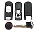 Replacement Key Fob Case Shell Fit for Mazda 3 CX-3 CX-5 WAZSKE13D01 662F-SKE13D01 Keyless Entry Remote Car Key Housing Casing Outer Cover Repair (1)