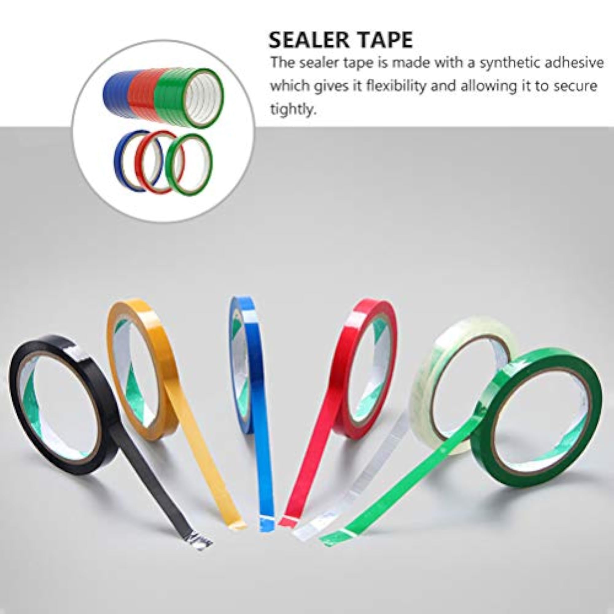 18 Pcs Clear Bag Sealing Tape for Supermarket Use