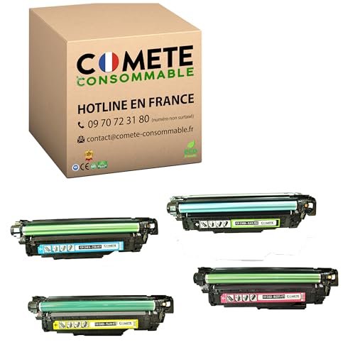 4 Toners HP 507X CE400X par COMETE pour imprimante LaserJet Enterprise M551 M575