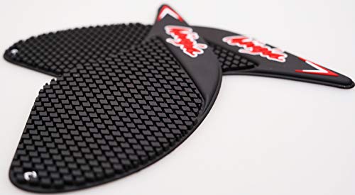Revsostar Real Carbon Fiber Motorcycle Decal Vinyl Tank Protector, Motorcycle Tank Side Traction Pad, Anti Slip Sticker,Gas Tank Pad For Ninja 250 300 2008-2018, 3Pcs Per Set, Red Color #TOP3