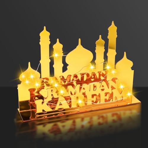 Taimeimao Decoración De Mesa Acrílica Eid Mubarak, Adorno De Eid Mubarak, Acrílico, Lámpara Led Ramadán, Decoración De Ramadán, Decoración De Mesa Para El Hogar, Oficina, Fiestas De Festivales
