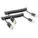 Seadream 2Pack Coiled Type-C USB C Cable,Coiled USB C to USB 2.0 A Male Charger Cable for Car Galaxy S9 S8, Note 8 7, C9 C7 Pro and other Type-C Devices,Stretched to 3 Feet (Black)