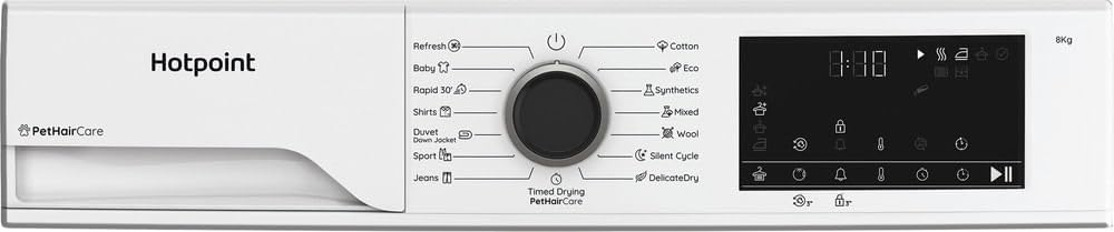 Hotpoint CHD84MWBSEE Sèche-linge Pompe à Chaleur 8 kg Silencieux 64 dB Blanc