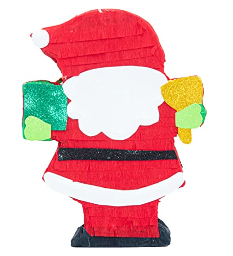 Christmas Pinata Small Santa Claus Winter Mini Pinyata Christmas Themed For Kids Birthday Party Decoration Traditional Mexican Fiesta Pinata (15.6 X 12.1 X 3 Inch) #TOP4