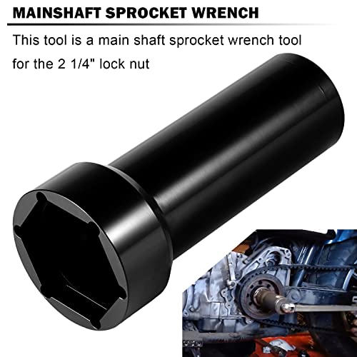 2-1/4" Mainshaft Sprocket Pulley Wrench Lock Nut Main Shaft Socket Tool For 2006 Up Harley Davidson Twin Cam, Dyna, Electra Glide, Heritage Softail #TOP2
