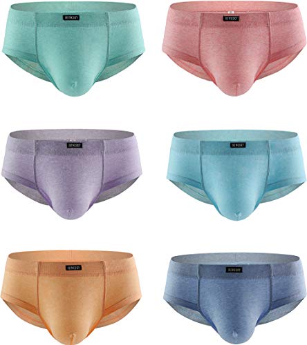 iKingsky Men's Cotton Big Pouch Briefs Sexy Bulge Bikini Underwear Sexy Stretch Mens Cheeky Under Panties