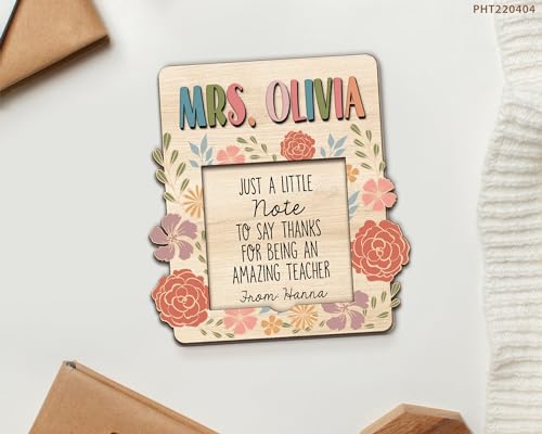 Custom Teacher Sticky Note Holder - Personalized Note Pad Stand for Teacher Appreciation Week, End of Year Gift from Students, Classroom Desk Accessory