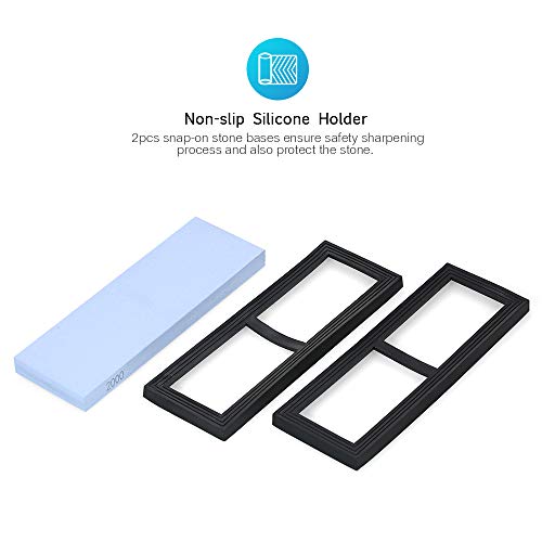 Decdeal 2000 Grip Sharpening Pedra Faca Afiar Facas de Pedra Pedra de Polimento com Suporte De Pedra