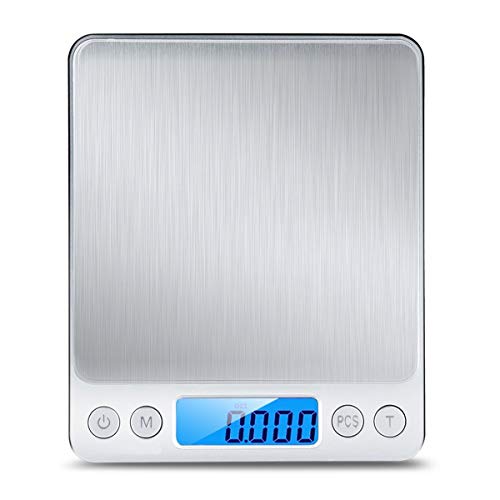 Emoly Food Scale,Digital Kitchen Scale, Mini Size Food Scale 500g/ 0.01g - High