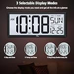 WallarGe Large Backlight Digital Wall Clock