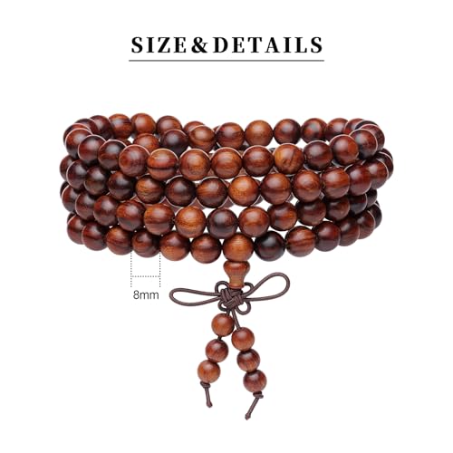 Image of Natural Wooden Adult Bracelet Spring Chain Bracelet， 1pc /pack
