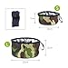 TiaoBug Double Dog Travel Bowl Portable Foldable Collapsible Bowl Forhiking Beach Summer Outdoor Camouflage Green L