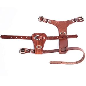 Leather Dog Harness No Pull Design Genuine Leather Durable Strong Pet Harness with Adjustable Straps Easy Control Pet Vest (M) Leather Dog Harness No Pull Design Genuine Leather Durable Strong Pet Harness with Adjustable Straps Easy Control Pet Vest (M)