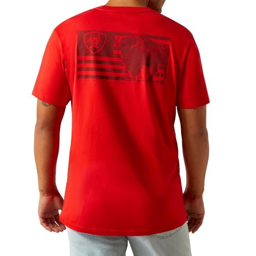 Ariat Men's Etched Buffalo Lotf Flag T-Shirt