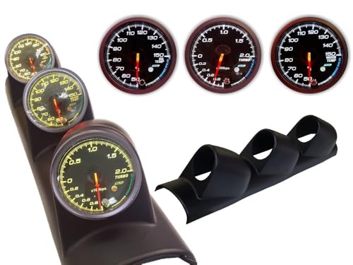 AUTOMAX izumi メーター&カバーセット (黒) 水温計 油温計 ブースト計 60mm ピーク機能