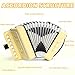 Kids Accordion,10 Keys Control Button Accordions Mini Lightweight for Kids Toy Gifts Children Beginners Musical Instruments, Yellow