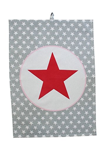 Krasilnikoff Big Star Strofinaccio, Tessuto, grau