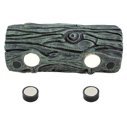 OIIBO Magnetic Crested Gecko Hide - Resin Hollow Log Cave, Reptile Hide Cave, Reptile & Amphibian Habitat Hideouts, Climbing Toy Reptiles Tank Accessories Terrarium Decor - Thumbnail 3
