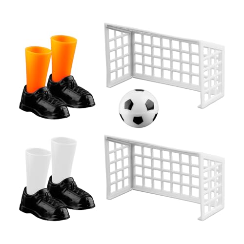 Tabanzhe 1 Set Finger Soccer Game Mini Finger Football Tabletop Game with 2 Goals 1 mini footballs Fun Desk Party Game for Fans Clubs and Home Play