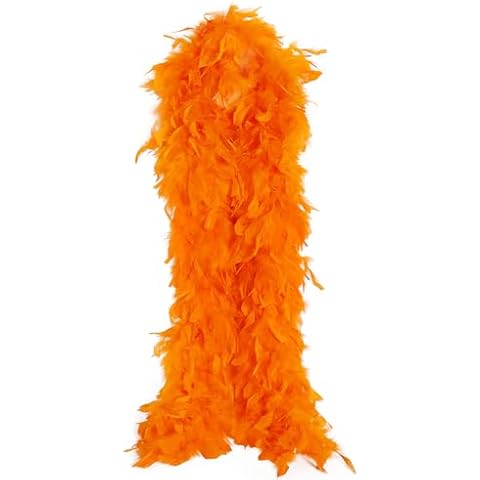 THARAHT Orange Turkey Feather Boa Cover