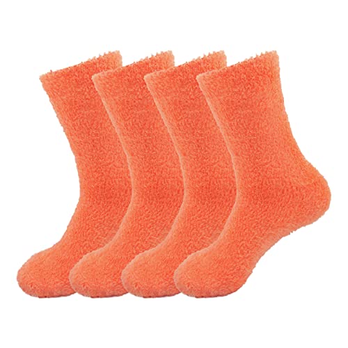 Image of BambooMN Women's Super Soft and Cozy Feather Light Fuzzy Socks - Multiple Color Options - Two Sizes - Value Packs