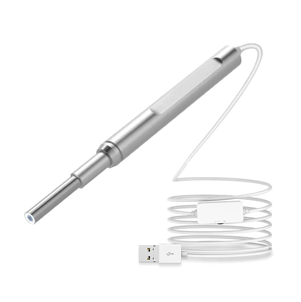 Limpiador de eliminación de Cera de Oreja con cámara de Oreja de 3,9 mm 6 DIRIGIÓ Luces, IP67 Video Impermeable Otoscopio for niños, Adultos