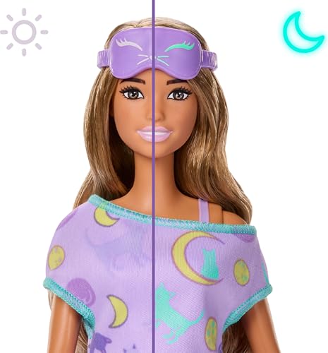 Muñeca Barbie con accesorios y sorpresas nocturna miniatura 2