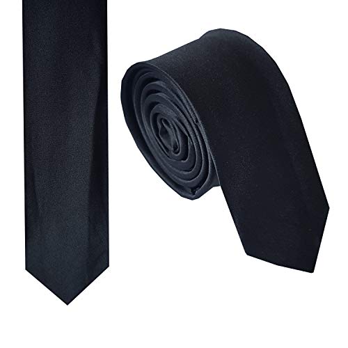 Gravata Slim Lisa em Poliéster (Preto)