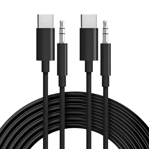 Seulliya USB C to 3.5mm Audio Aux Jack Cable, Aux Cord for iPhone, Type C to 3.5mm Headphone Car Stereo Cord Compatible with iPhone 17/16 Plus /15 Pro Max, Samsung Galaxy S23 S22 Note 20 2Pack