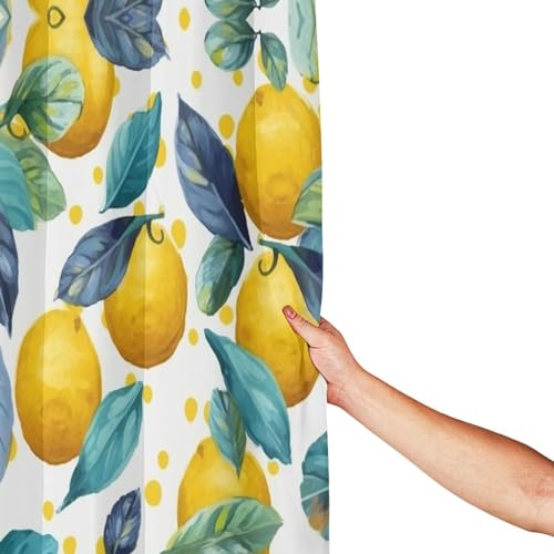 Rideau de douche en polyester de qualité supérieure au motif de citrons - 3