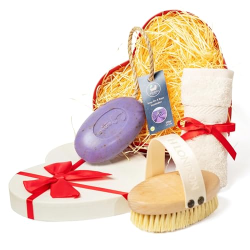 Eco Bath London Holidays Gift Set, Luxurious Bath and Body Care Collection with Natural Sisal Hand Brush