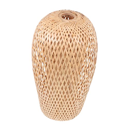 jojofuny 1 Pc Pantalla de lámpara de techo de ratán condujo pantallas para lámparas de pie linterna araña salon lampara colgante pantalla de lámpara para el hogar pantalla de bambú que teje