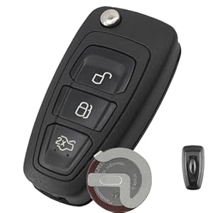 3 Buttons Ford Key Fob For Ford Transit MK3 Mondeo Fiesta Grand S-Max C-Max Kuga Galaxy Custom Connect Car Key Shell Ford Focus with V-L2020 Rechargeable Battery