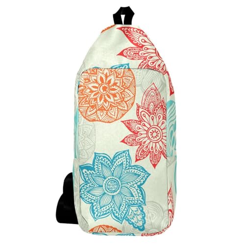 Sac à dos à bandoulière mandala pour randonnée et voyage