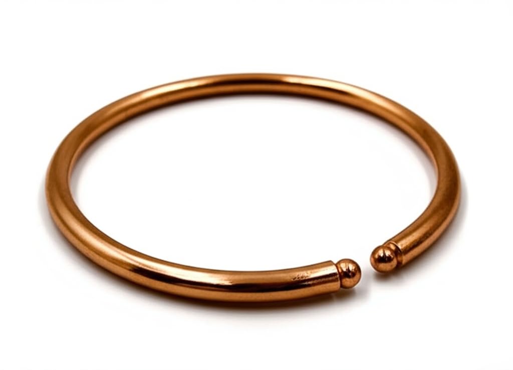 Unisex Copper bracelet/kaapu/kada - Balls -1 | Copper kada | Kada for men-image-39