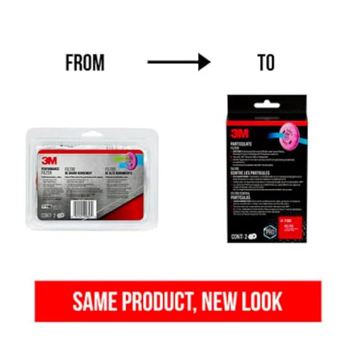 3M Performance P100 Particulate + Odor Filters, 2 pairs, NIOSH-APPROVED P100, 99.97% Filtration Efficiency Against Solids & Liquid Aerosols, For Use With 3M 6000, 6500 & 7500 Series (2097P2-DC)