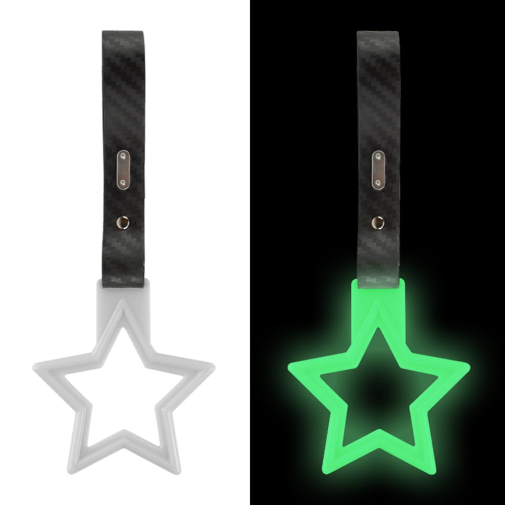 Q1-TECH, JDM Tsurikawa Ring Japanese Subway Train Bus Car Handle Cute Star Shaped Handle Hand Strap Rear Front Bumper Warning Rings Drift Charm Drift