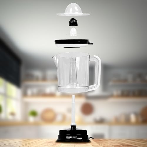Duronic Electric Juicer Machine JE416 - Citrus Squeezer for Fresh Hand-Pressed Orange Juice - Healthy Fruit Extractor for Cold Pressing Oranges, Lemons, Limes & Grapefruits with 2 Cones & Pulp Filter - Image 7