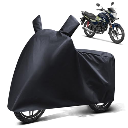 Image of FABTEC Waterproof Bike Body Cover Compatible with Honda Shine, A1 (Black)