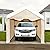 Caravan Canopy Tent Sidewalls for Mega Domain Carport with Straps, Ideal for Garage Storage, Inflatable Garage Covering, Tan (Sidewalls Only)