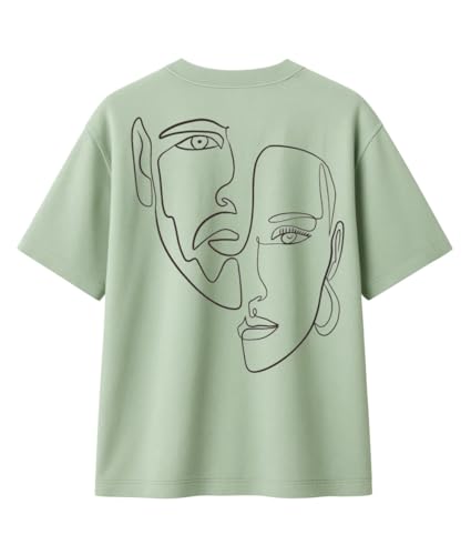 T-shirt oversize homme ne se déforme pas grâce au coton double visage